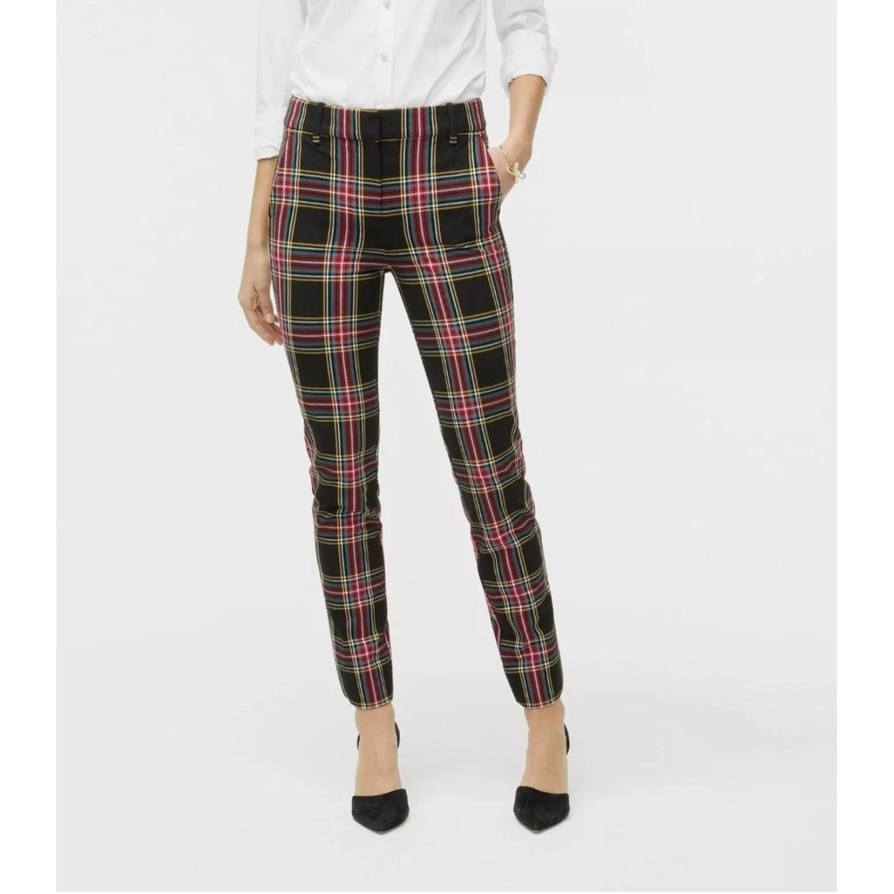 J CREW Ruby Full‎ Length Pants Stewart Tartan Plaid Preppy Academia Twee Sz 6